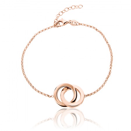 Βραχιόλι You & Me Collection από ροζ επιχρυσωμένο ασήμι 925º
